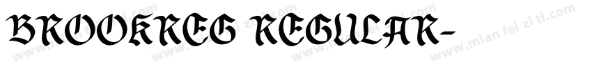 BrookReg Regular字体转换